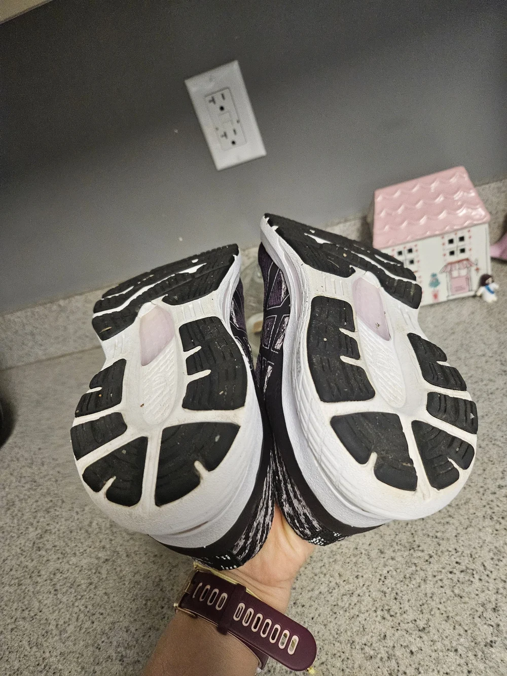 ASICS Women's Purple Knit Running Shoes